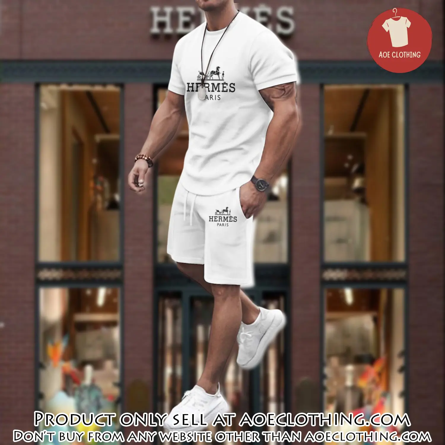 Hermes combo unisex tshirt & short limited luxury outfit cts1109 aoe1814011